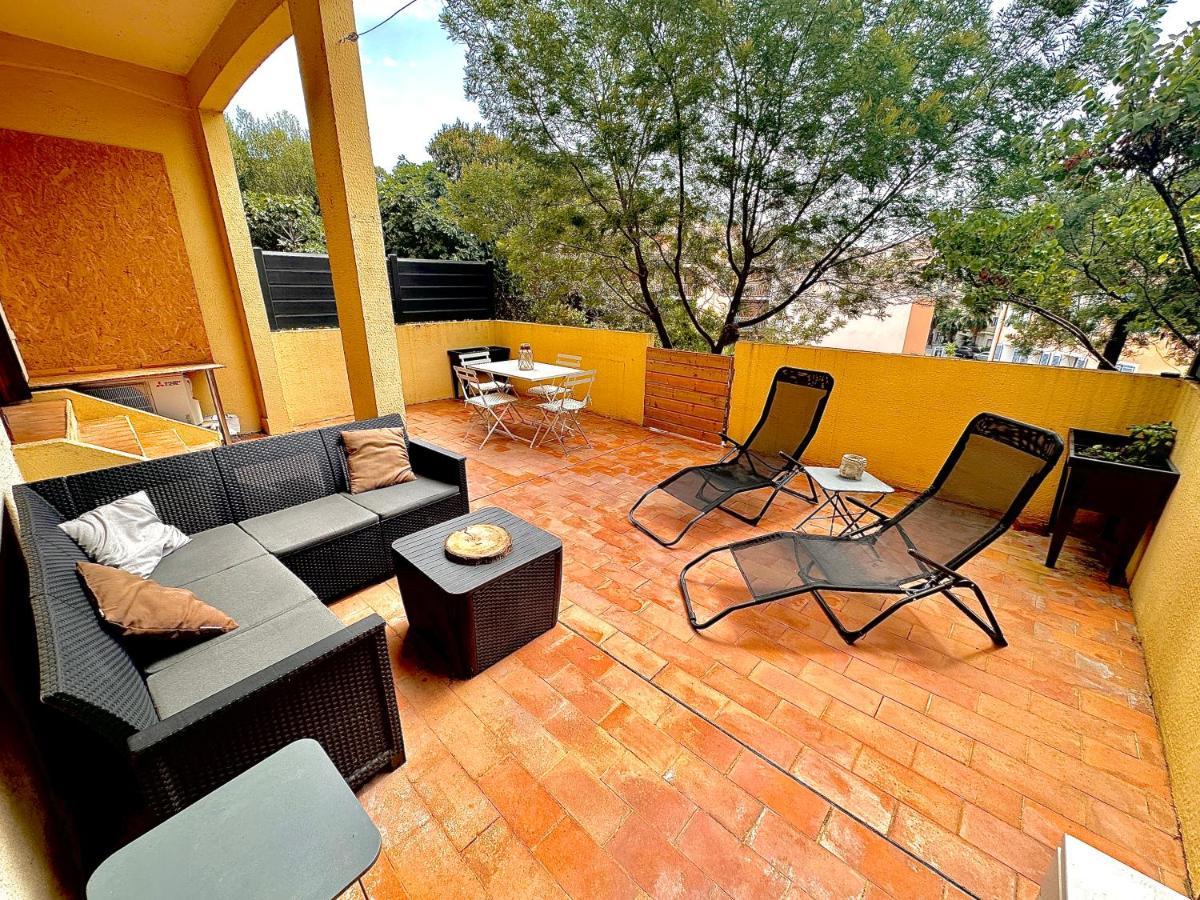 Appartement Proche Mer Avec Terrasse Et Jardin Privatif Hyères Eksteriør billede